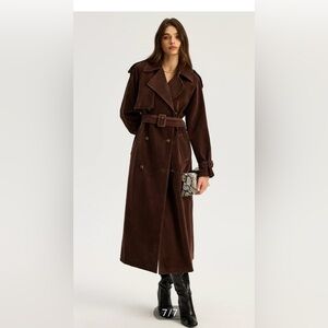 Elegant Brown Trench Coat NWT